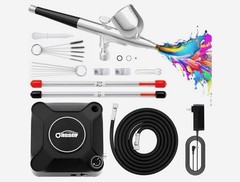 Airbrush Kit with Air Compressor, Dual Action 40 PSI 10.5 L/min Airbrush Set