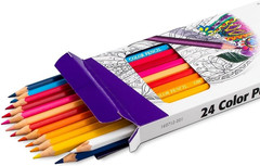 Arts Colored Pencils, Assorted Colors, Set of 24