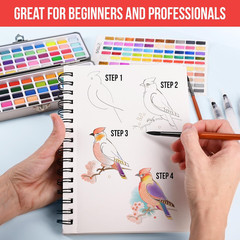 Watercolor Paint Set with 100 Bright Colors: for Adult Beginners & Professional