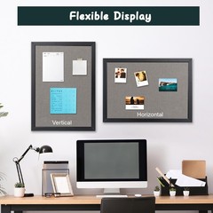 Gideal Large Bulletin Board 36 x 48 Inch, 100% Wood Framed Canvas Cork Board …