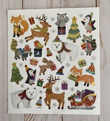 Adult Or Teen Coloring Book Adorable Animals 16 Single Sided Designs + Stickers