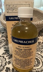GRUMBACHER Artists’ Oil Medium Damar Varnish 8 fl oz New and Sealed In Box VTG