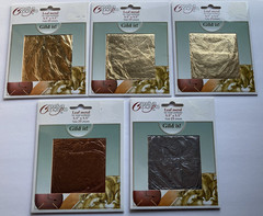 125 SHEETS of CREATIVE CONCEPTS LEAF METAL – GOLD, SILVER & COPPER / ALL NEW