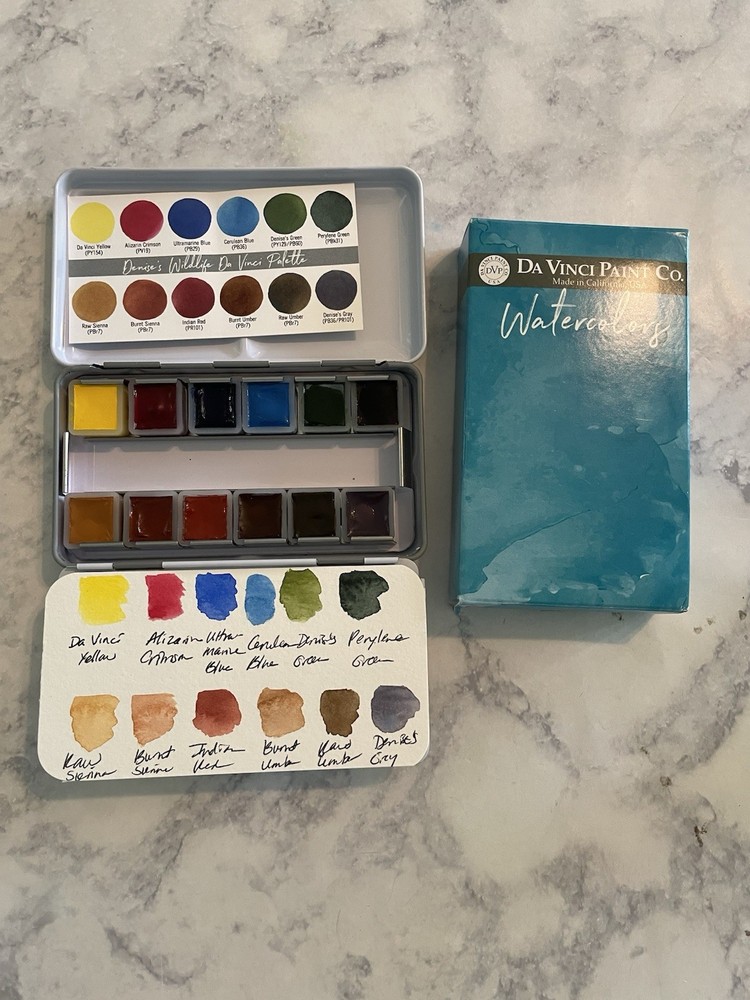 DaVinci Professional Watercolor Palette Denise’s Wildlife Palette 12 Half Pans