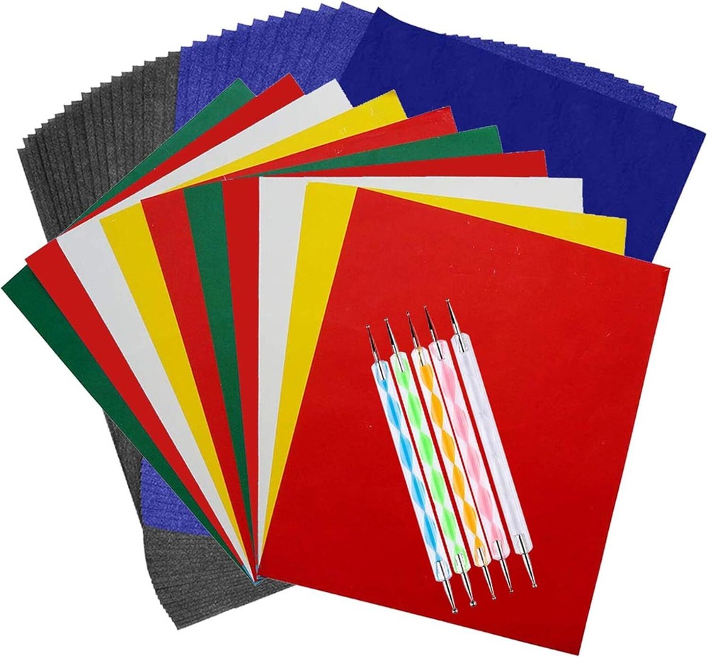 100 Sheets Carbon Transfer Paper,Tracing Paper Carbon Graphite Copy Paper wit…