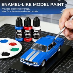 12 Color Enamel-Like Gloss Finish Ready to Use Model Car Paint Set 20ml