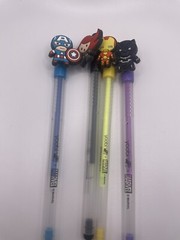 Yoobi Marvel Avengers Gel Pens Lot of 4 Iron Man Black Panther Captain America