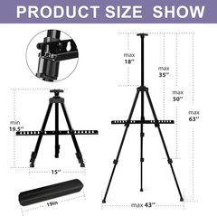 AROIC10 Pack Painting Display Easel Stand Portable Adjustable Metal Tripod