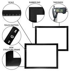 HSK B4/A3s Artist tracing Light Box Copy Table,USB Power Dimmerable 6000 Lux …