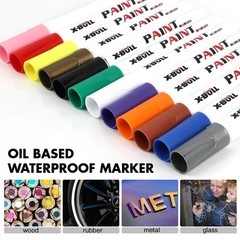 12Pcs Waterproof Permanent Paint Marker Pen For Car Tyre Tread Rubber Metal Pen