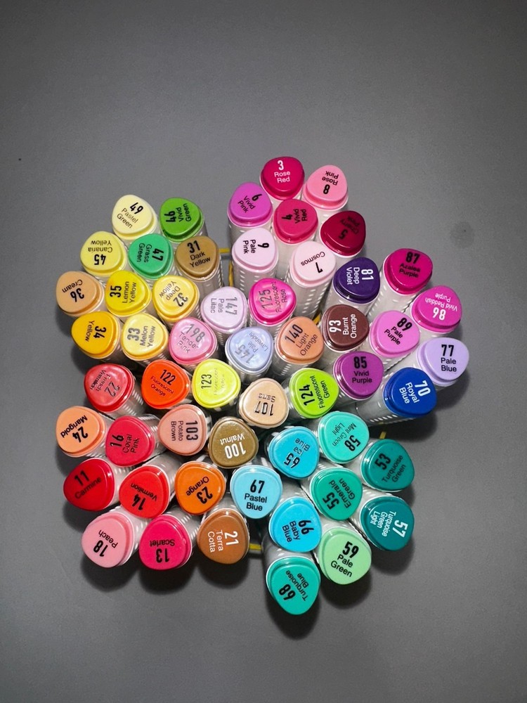 Master’s Touch Alcohol Markers Set 54 Twin Tip Brush&Chisel Art Markers Coloring