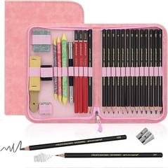 26pc Sketching Drawing Pencil Set Graphite Charcoal Art Supplies Kit for Artists