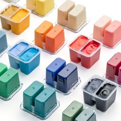 HIMI Twin Cup Jelly Gouache Paint Set with 0.01 Ounce (Pack of 36), 36 colors