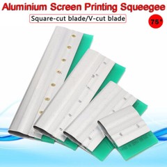 New Ergonomic Aluminum Screen Printing Squeegee Silver Durometer Blade rubber