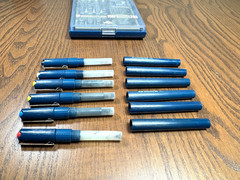 Vintage Staedtler Marsmatic 700 Technical Pen Lot .30 .35 .45 .50 .70 1.0