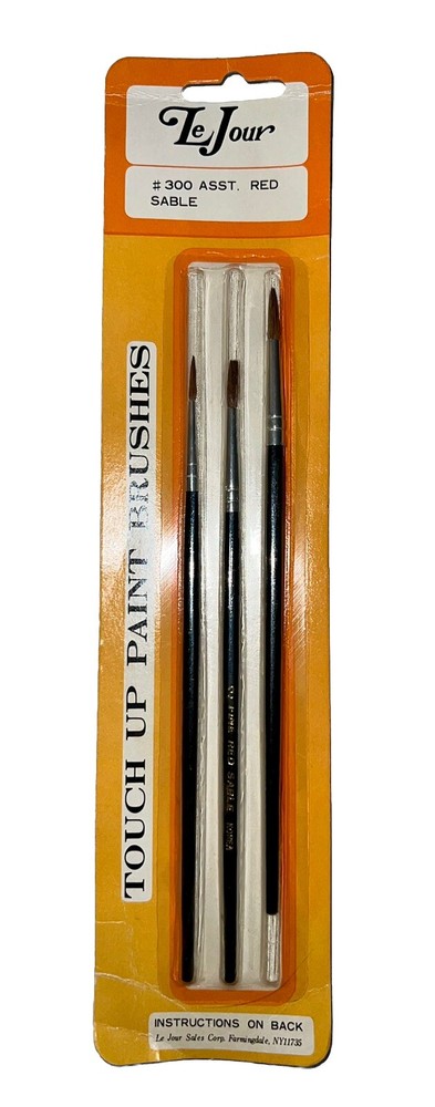 LeJour Red Sable Touch-Up Paint Brushes New In Packaging ￼#300