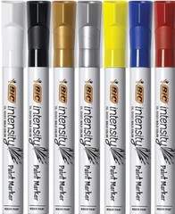 BIC Intensity Paint Markers 7 Assorted Vivid Colors Water and Fade Resistant
