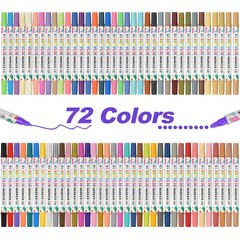 KEMYR 72 Colors Acrylic Paint Pens, Dual 1 Count (Pack of 72), E- 72Colors