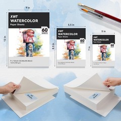 Watercolor Paper Bulk 140lb/300gsm Watercolor Paper 5×7 inches 120 Sheets