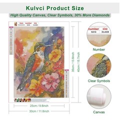Hummingbird Diamond Painting Kits for Adults, Diamond Art Kits for Beginners, 5