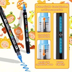 80 Colors Acrylic Paint Markers Dual Tip, Automatic Ink Control Acrylic Paint…