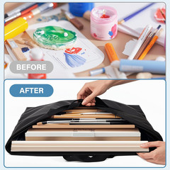 Large Size Art Portfolio Bag, Light Weight Art Canvas Portfolio Case with Nylon