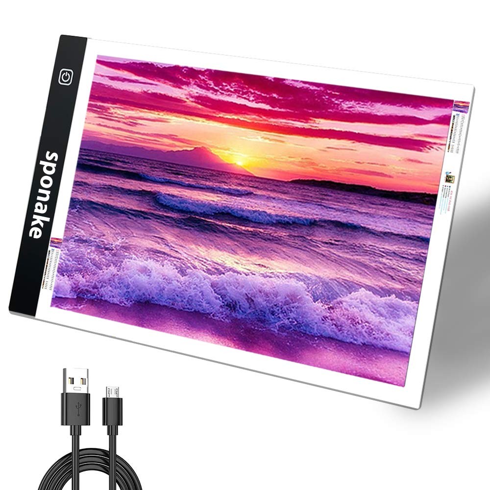 A4 Light Pad for Diamond Painting – Light Board Tracing with 3 Level Brightne…