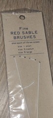 VINTAGE CRAFTINT NO 89 #89 FINE RED SABLE PAINT BRUSHES JAPAN (LOT OF 3) NEW