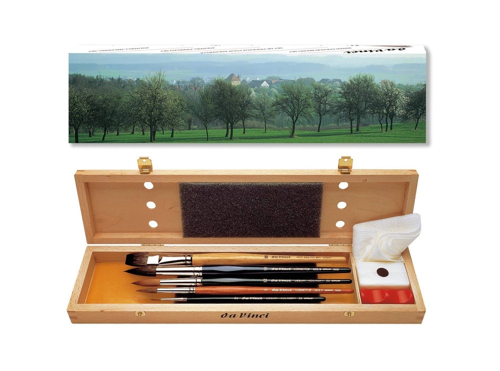 da Vinci Watercolor Series 5240 Deluxe Paint Brush Set, Natural Hair and Synt…