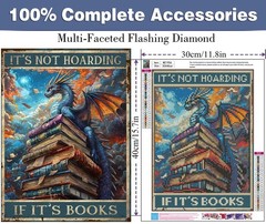 Dragon Diamond Art Kits for Adults, Book Diamond Painting Kits for Adults Beginn