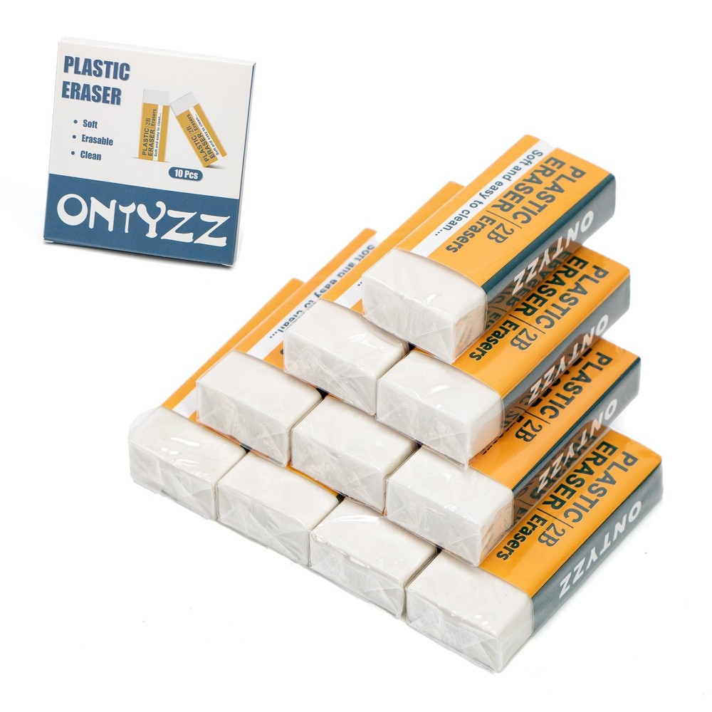 ONTYZZ 10 Pcs White Erasers Soft Art Large Eraser 10 pcs,