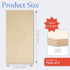 Baltic Birch Plywood, 12 mm 1/2 x 12 x 24 Inch, B/BB Grade Sheets| Woodpeckers