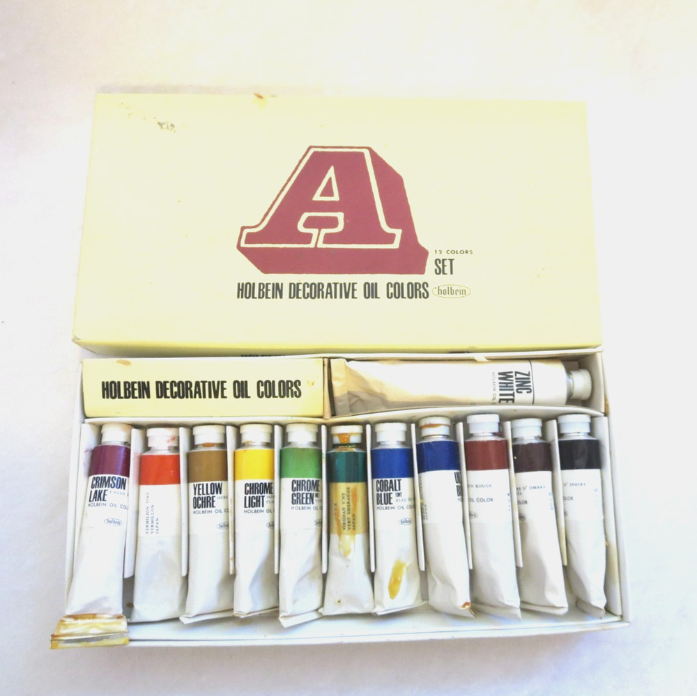Holbein decorative oil colors set of 12 in box Japan