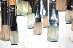 Mixed Lot of 41 Paint Brushes Flats Artist Loft Grumbacher Royal Taklon Dana