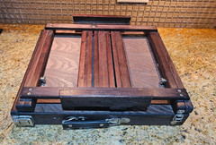 Wooden Table Top Art Easel Stand Portable Travel Sketch Box.