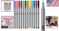 12 Color Fineliner Pens Set – Perfect for Bible Journaling & Art Supplies