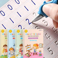 16Pcs Grooved Magic Practice Copybook Set Boys Girls Handwriting Book Practice