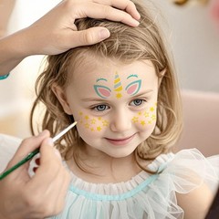Face Paint Stencils Reusable Halloween Body Facial Painting Templates, white