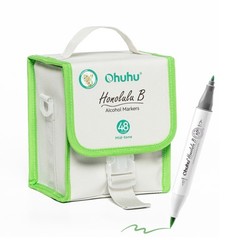 Ohuhu-Mid-tone Markers- 48 Color Alcohol Based Fine & Brush Markers – Refillable