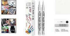 Versatile White Paint Pens – 2 Pack, Waterproof Acrylic Marker for All Surfaces