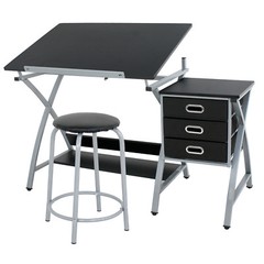Drafting Table Station Drawing Desk Craft Station Glass Top Artist Multi Type