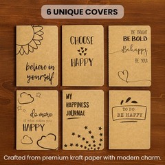 Kraft Notebooks Bulk, 80 Blank Pages, 4 x 5.75 in Mini Pack of 24, Brown