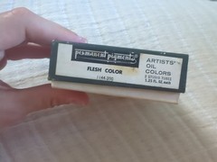 Set 3 Permanent Pigments Artists Oil Color Flesh Tone 1.25 fl oz Tubes Vintage
