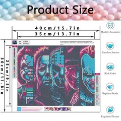 Horror Diamond Art Kits for Adults,Halloween 5D Diamond Painting Kits for Adults
