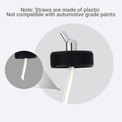 New 10pcs Airbrush Air Brush Glass Bottle Jar 22cc / Standard Suction Lid Empty
