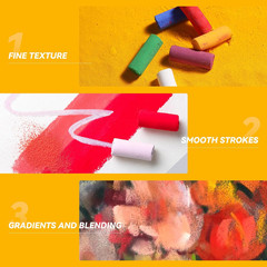 Soft Pastel Set (48 Colors) – Fine Pigments with Smooth Strokes & Strong Colorin