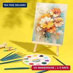 AROIC 260 Pack Easel and Canvas Sets with 20 Wood Easels,200 Brushes,20 Canvas a