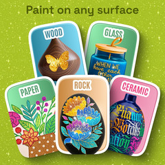 ARTISTRO 24 Sparkly Glitter Dual-Tip Paint Pens – Dazzling Markers with Acrylic