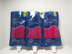 3 Hello Hobby Washable Tempera Craft Paint Pink (3.3 Fl Ounces 98 mL)