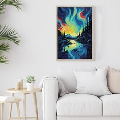 Framed Paint by Numbers Kit for Adults Beginner 8×12 Inch, Starry Night Adult
